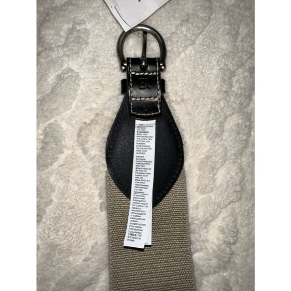BR M Llanito green black wide stretch 60 mm leather trim belt main image 9